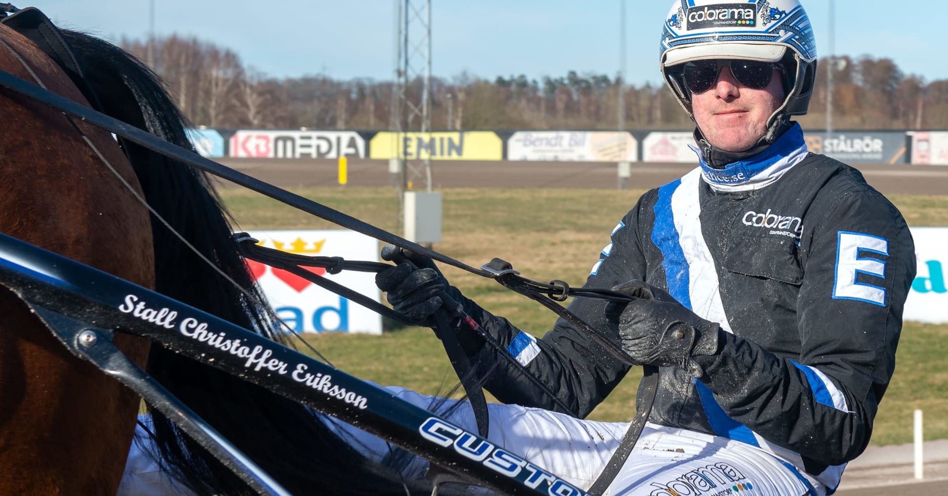 Christoffer Eriksson før V86 i Åby · Siste travnytt · Travritt