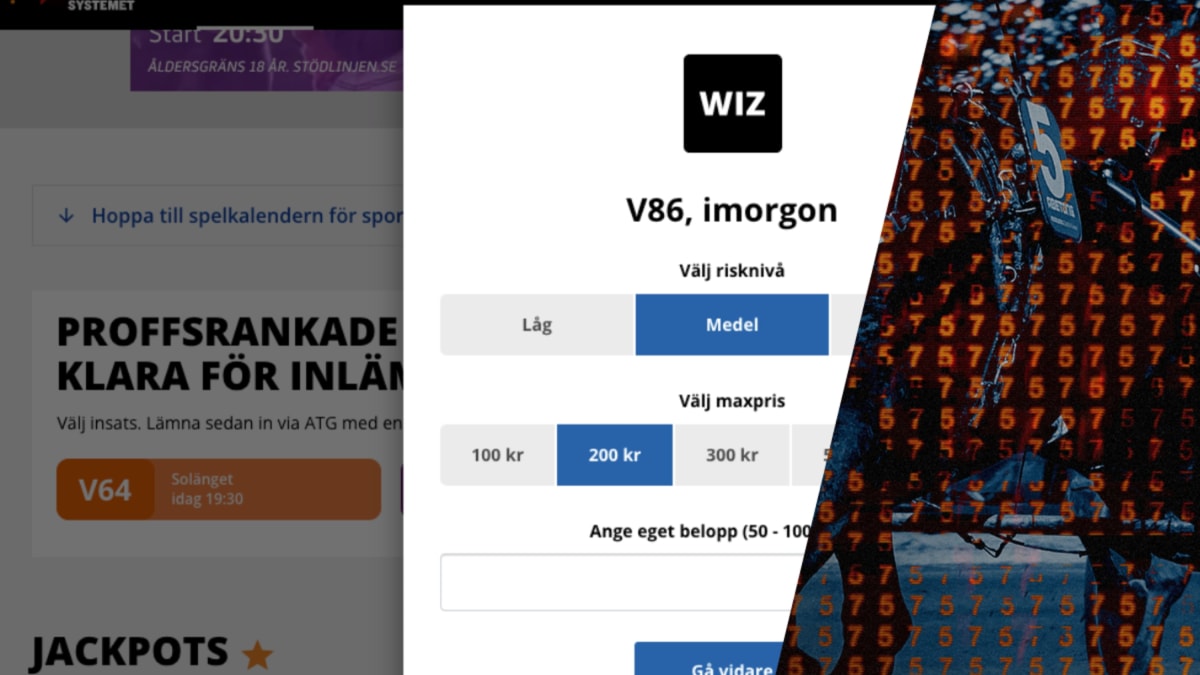 Med Joker Wiz kan du välja antalet spikar, risknivå och insats. Låt sedan TR Medias experter bygga ihop ett system åt dig!. Bild: TR BILD.