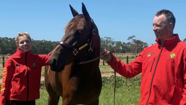 Sofia Arvidsson tillsammans med Matthew Craven.